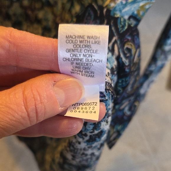 J. Jill Blue and Black Patterned Blouse - Picture 4 of 10